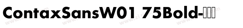 ContaxSansW01 75Bold字体转换